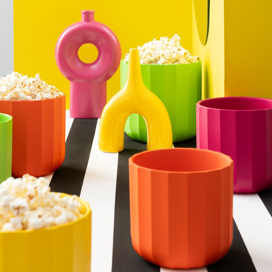 Cache-pot céramique "Néon" (différents coloris disponibles)