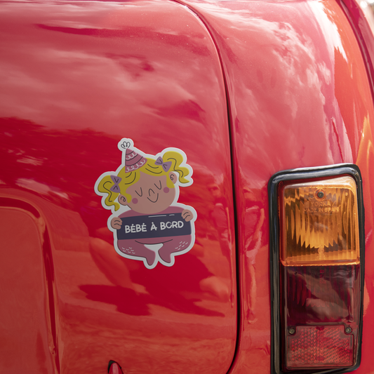 Girly - Sticker "Bébé à bord"