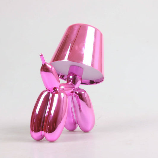 Lampe de Table - Chien ballon (rose métallisé)