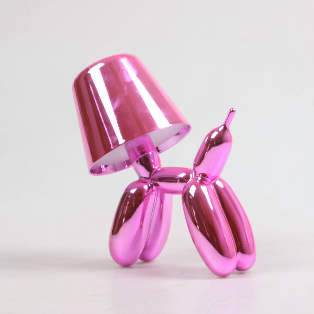 Lampe de Table - Chien ballon (rose métallisé)