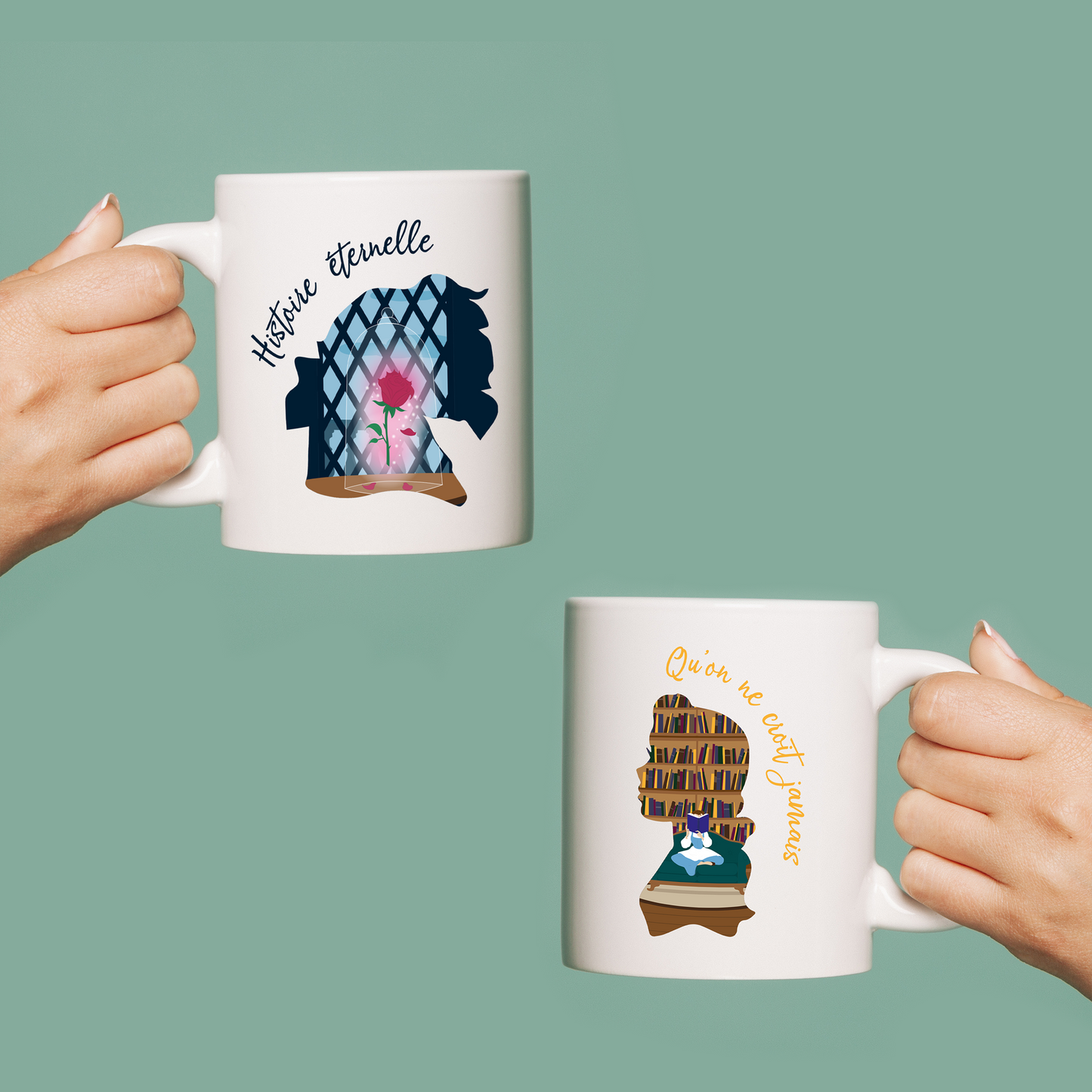 La Belle & La Bête (Duo de mugs)