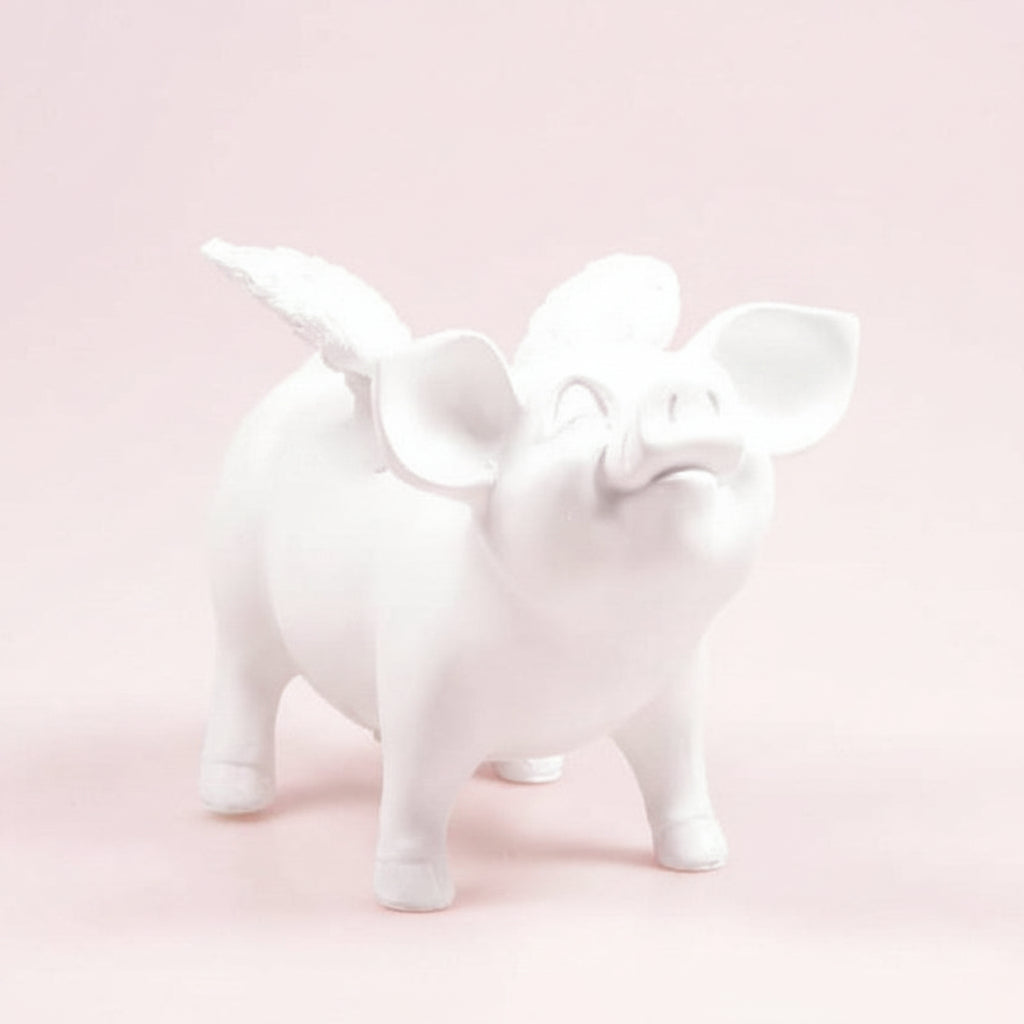 Tirelire cochon ailé