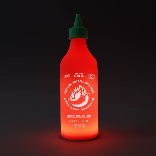 Lampe en forme de bouteille de sauce pimentée