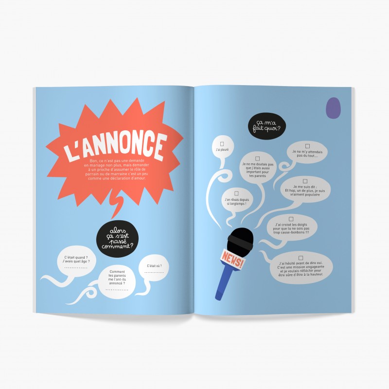 MON PARRAIN, MA MARRAINE À MOI ! - Livre à remplir à 2